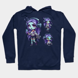 Haloween Zombie Girls Hoodie